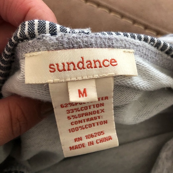 Sundance Gray Stripped Hoodie Jacket Loungewear Cozy - Picture 4 of 4